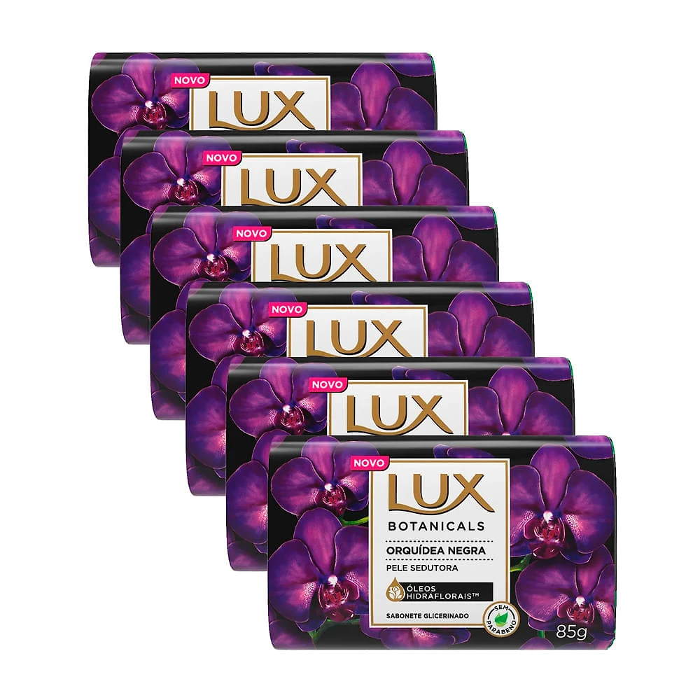 Sabonete em Barra Lux Botanicals Orquídea Negra 85g | Kit com seis unidades