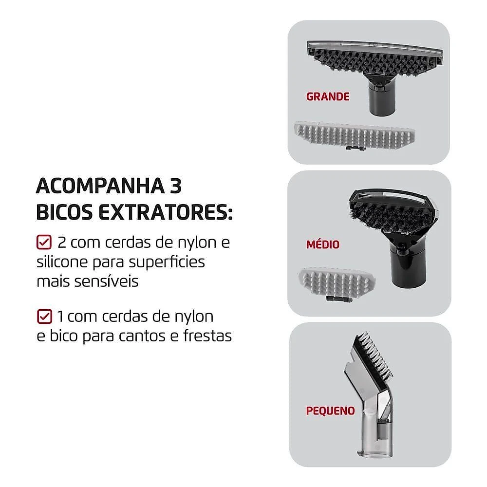 Extratora E Higienizadora Portátil Deep Cleaner I Mondial 1650W EXP-01-R 127V 60hz