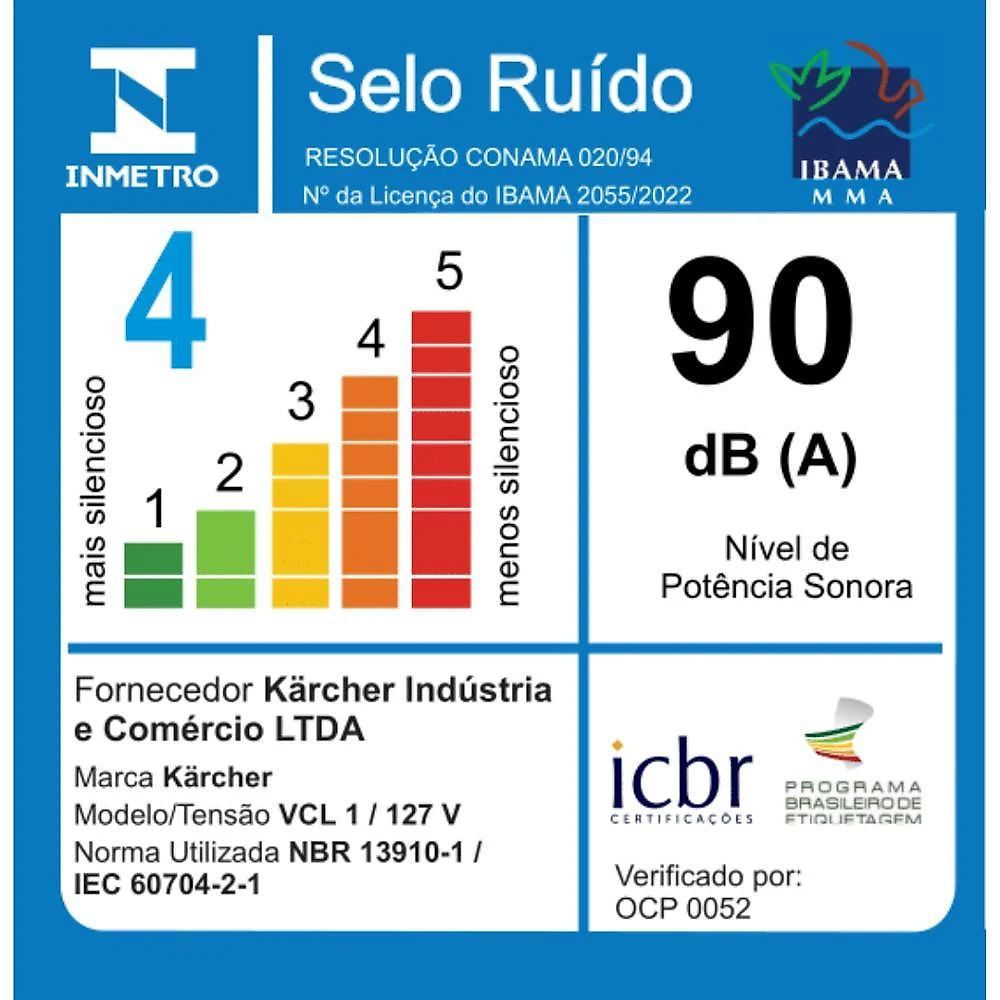 Aspirador de pó vertical 2 em 1 karcher vcl 1 filtro hepa 1000w 170mbar 110v