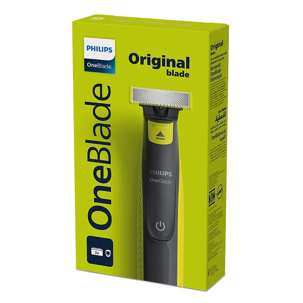 Miniatura Aparador e raspador OneBlade com 3 pentes, à prova d’água - QP2724/10 Philips Bivolt