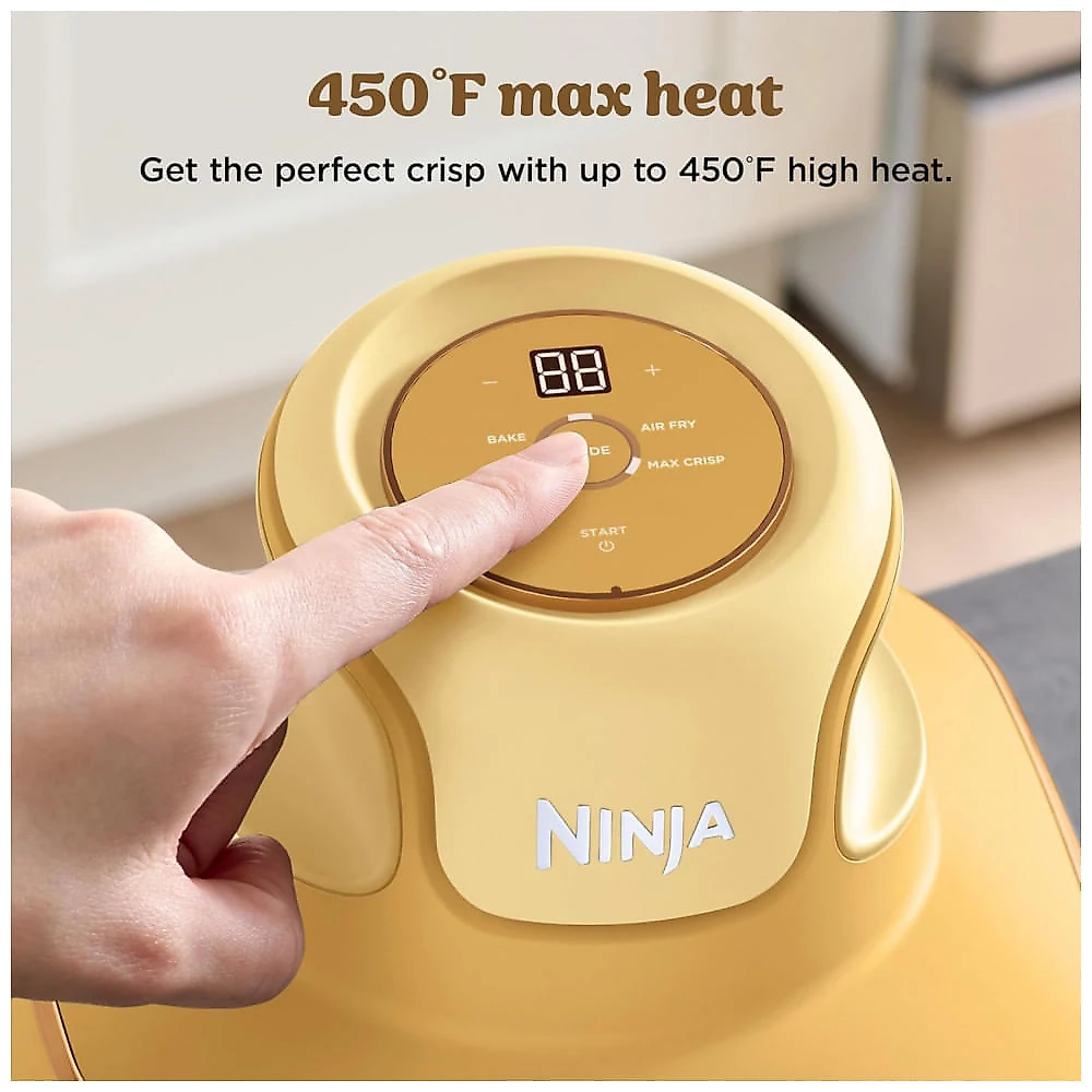 Ninja Air Fryer Crispi Fritadeira 4 em 1 Sistema de Cozimento Portátil 3,78 litros, 6 Copos de Vidro, Contêineres Crocantes, Tampas de Armazenamento
