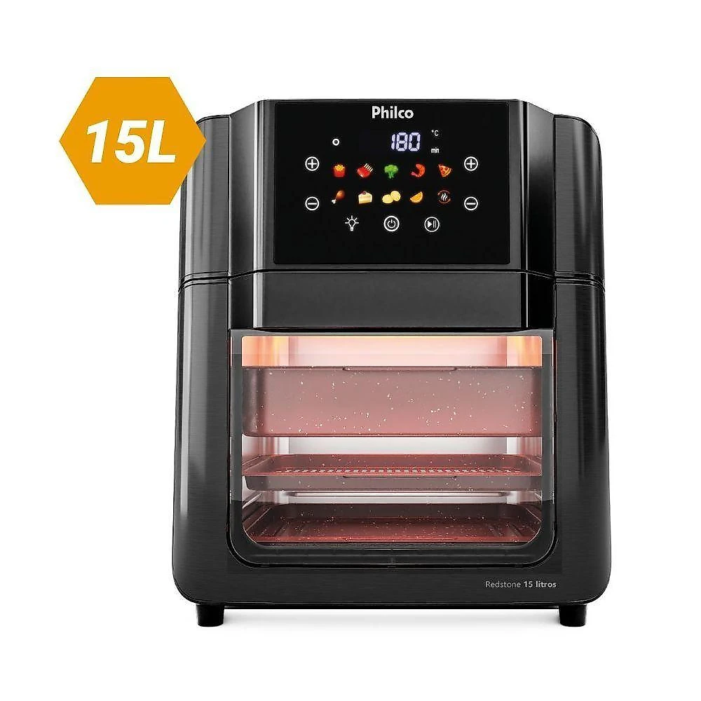 Air Fryer Oven Philco PAF15C 15L 2000W 10 Funções Preto 220V