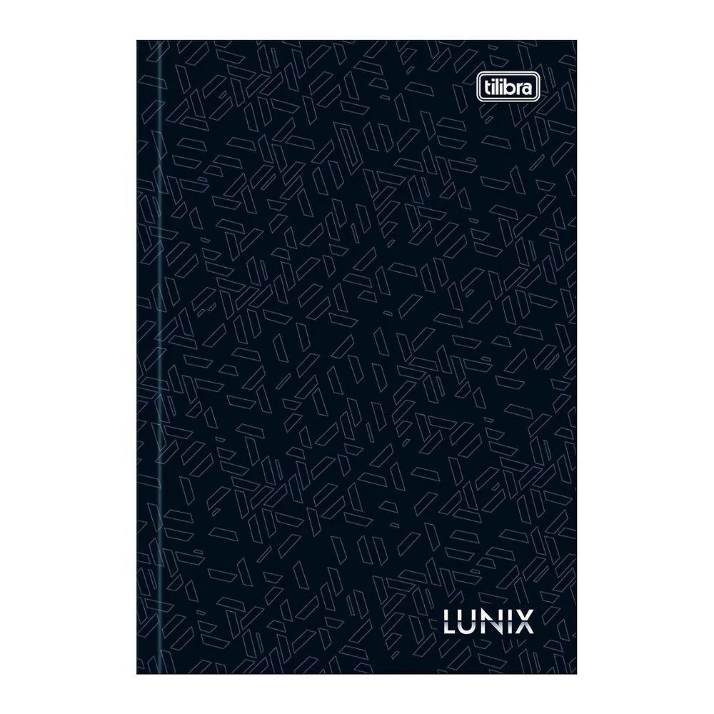 Caderno Brochura Pequeno Capa Dura 1/4 Lunix Tilibra 80 Folhas Premium Alta Qualidade Preto