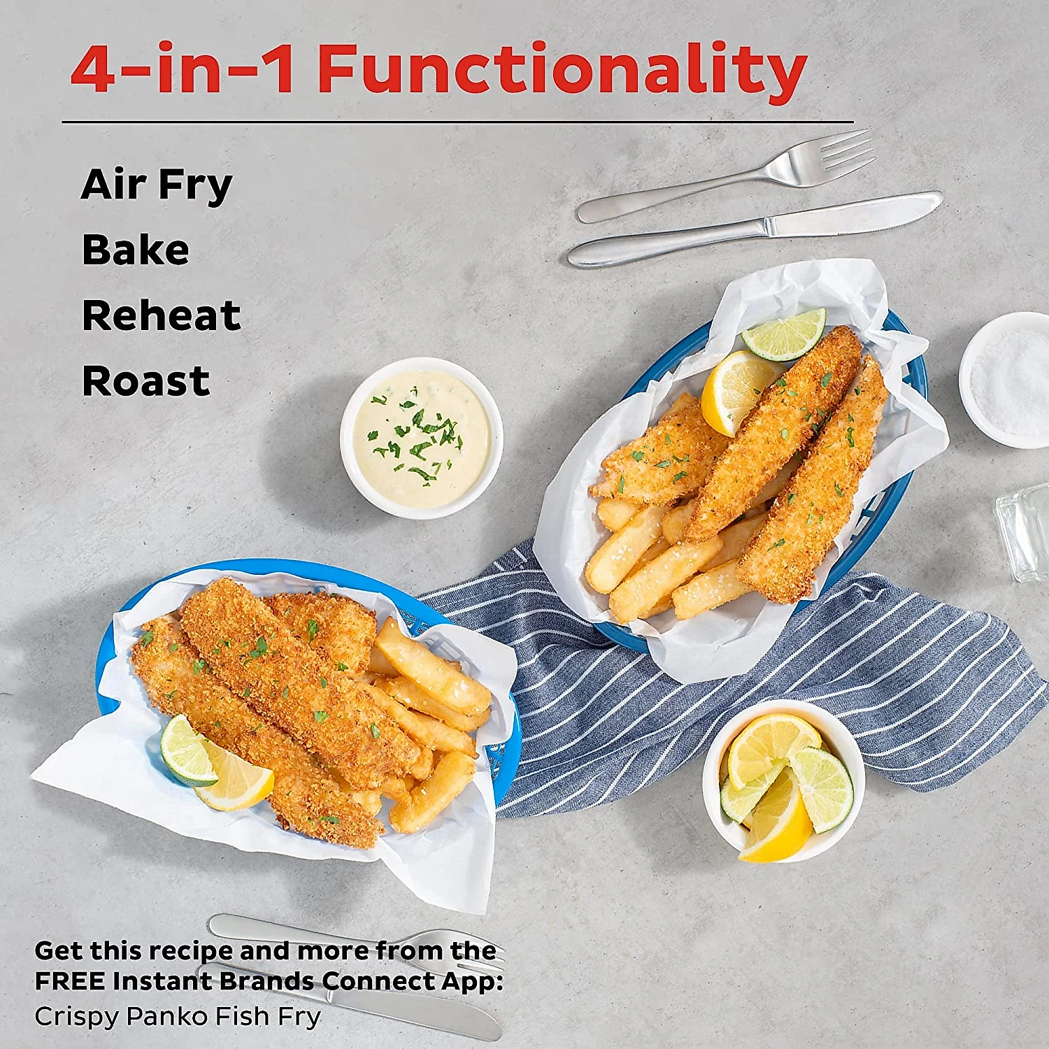 Instant Vortex Fritadeira Elétrica AirFryer 5L com Painel de Controle Digital 1500W110V Preta