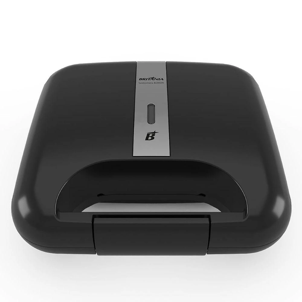 Sanduicheira bgr02pi britânia preta para 2 sanduíches com luz indicadora 127v