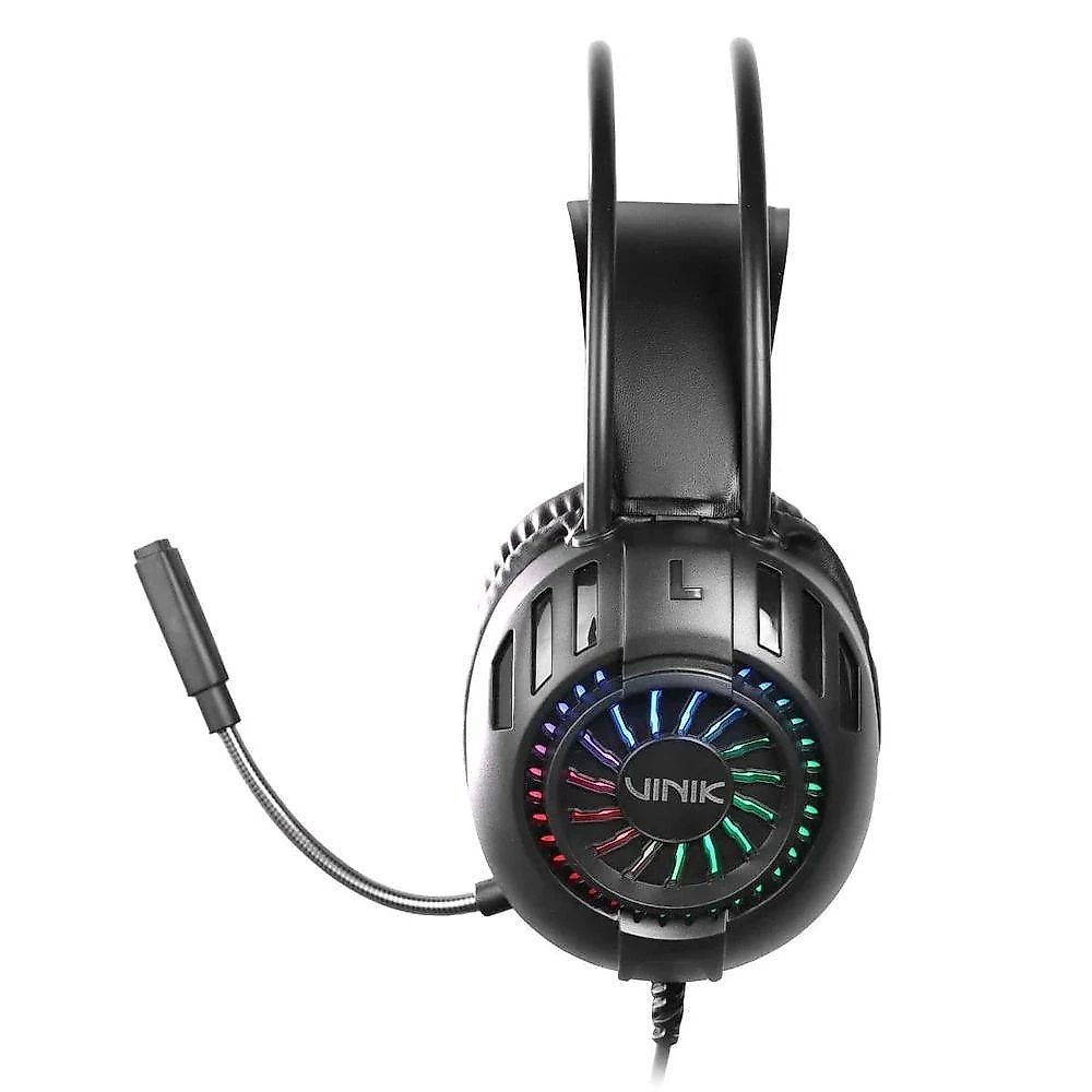 Headset Gamer Vinik V-Shield USB LED Rainbow com Microfone Omnidirecional