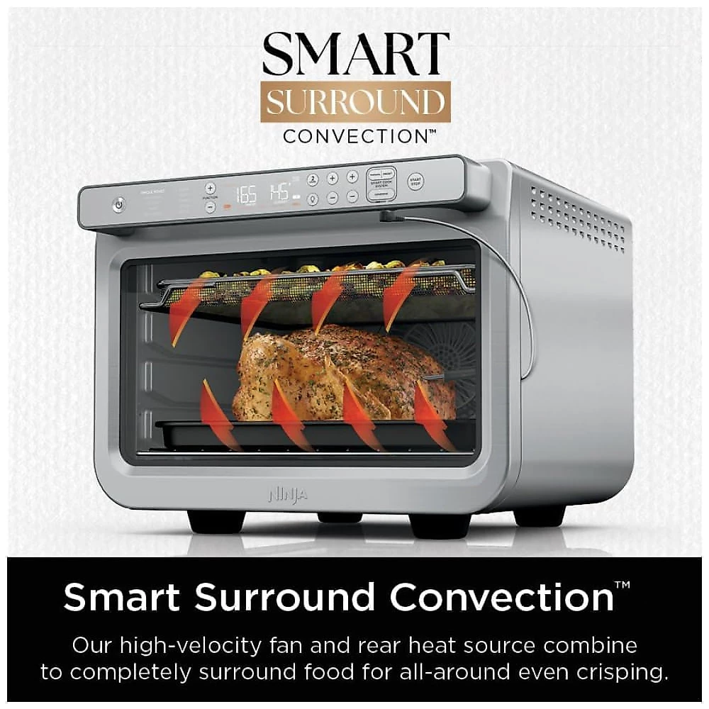 Forno Elétrico de Bancada de Convecção 10 em 1 com Função Air Fryer, Aço Inoxidável, 110V 1800W, Ninja Prestige Smart XL DT551 110v