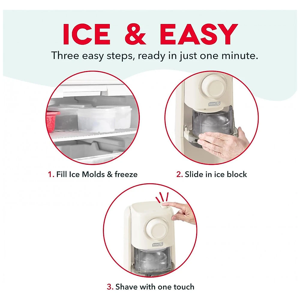 Máquina de Slush Raspadinha DASH Pro Cream 2 Xícaras Lâmina Ajustável 110V