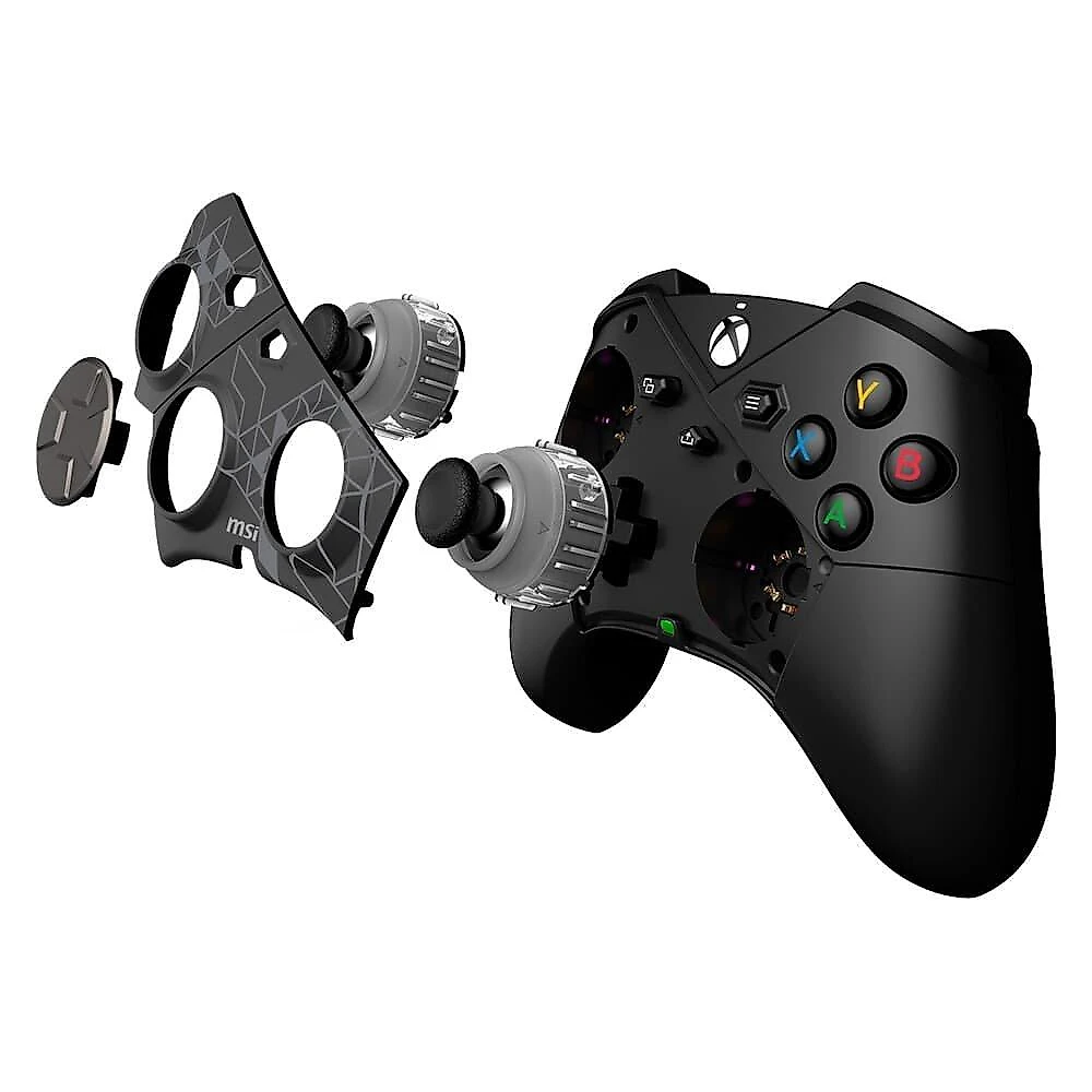 Controle Gamer Sem Fio MSI Force Pro, 2.4 GHz Wireless, Bluetooth, USB 2.0 Tipo-C, PC e Android, Preto - FORCEPROW