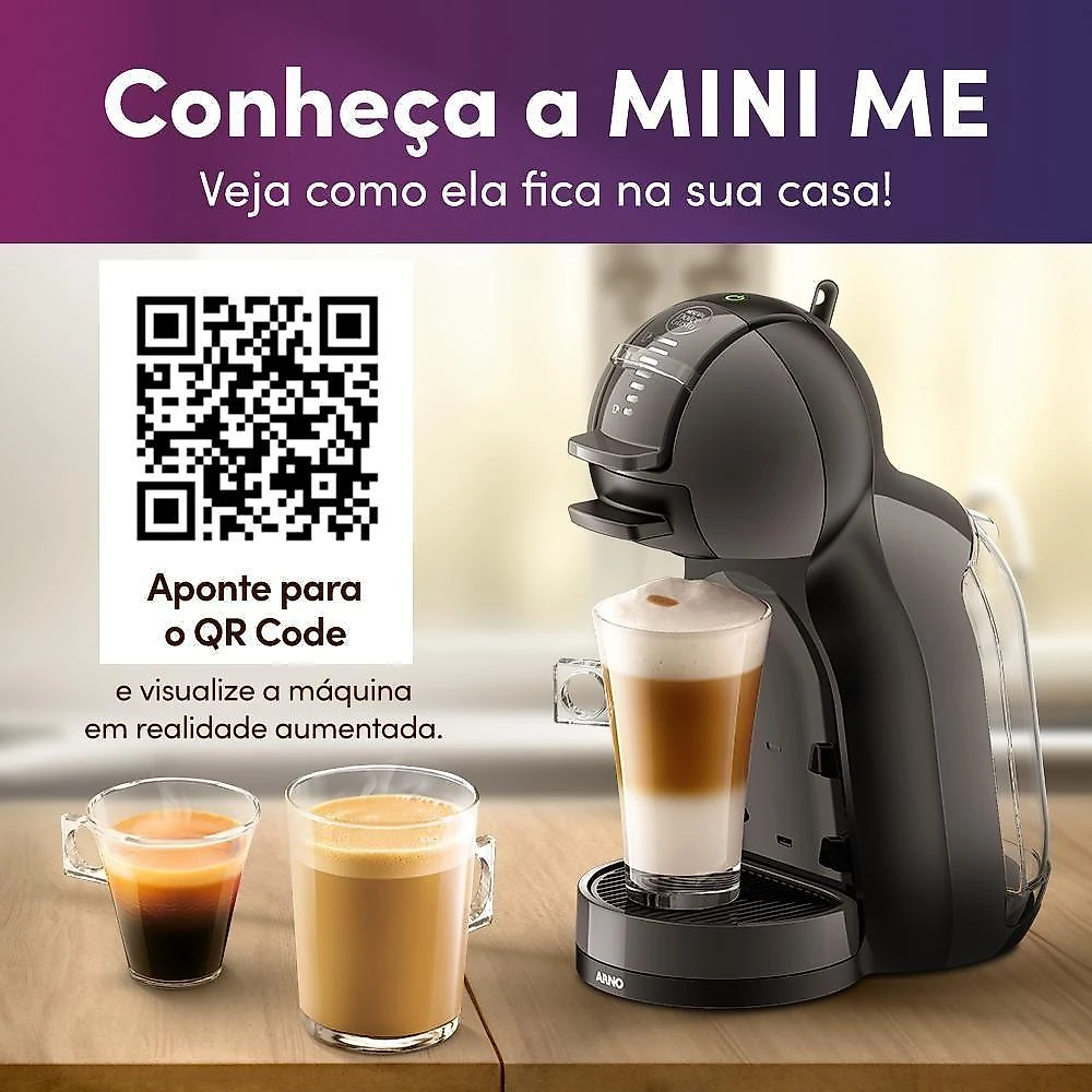 Kit Cafeteira Dolce Gusto Mini Me Preta com 30 Unidades Nescafé 220V