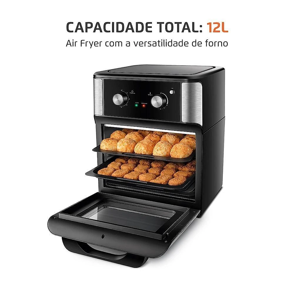 Fritadeira Air Fryer Forno Mondial AFON-12L-AB 12L 2000W Preto 220V