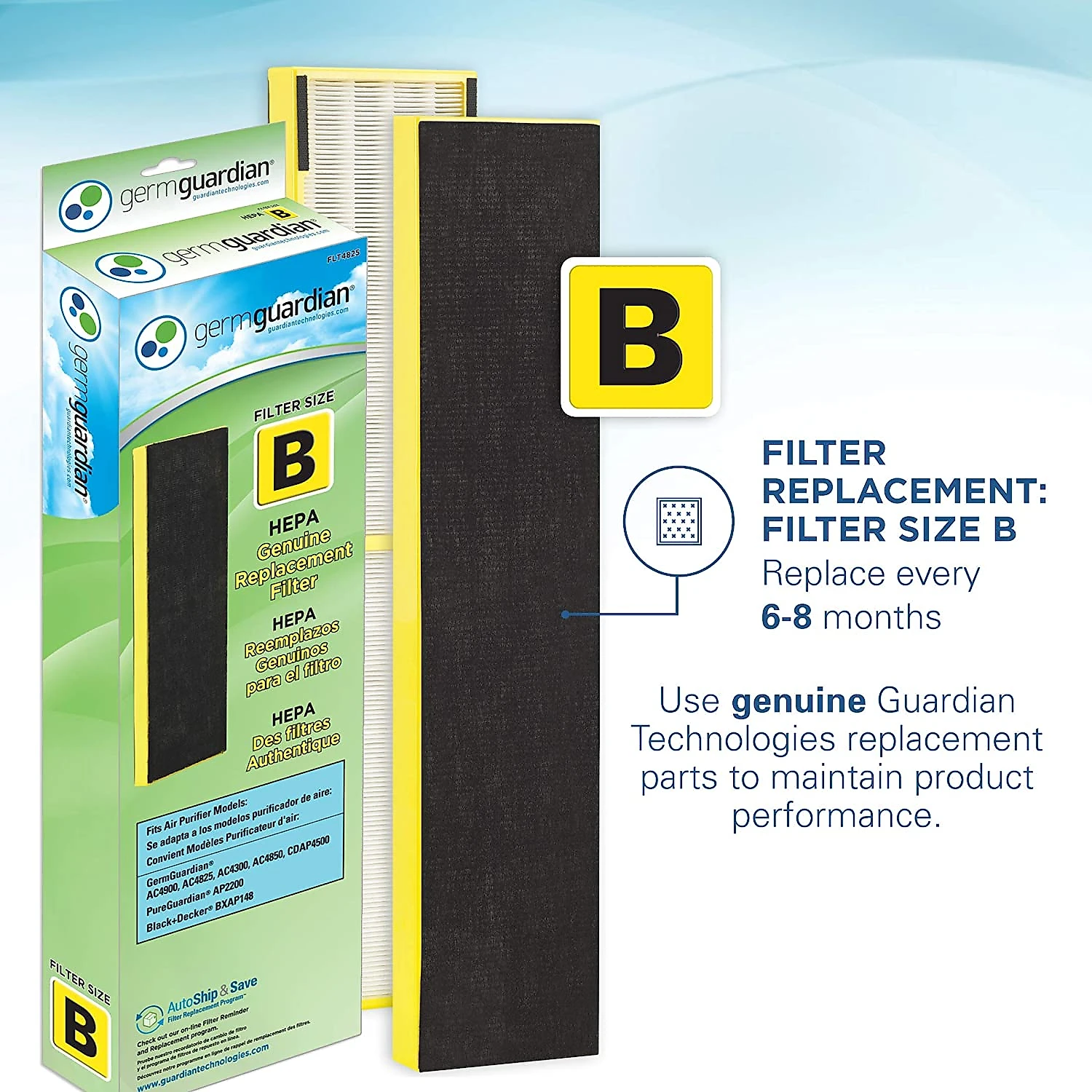 Guardian Purificador de Ar Automático 4 em 1 com Filtro HEPA Área 14 m2 110V Branco