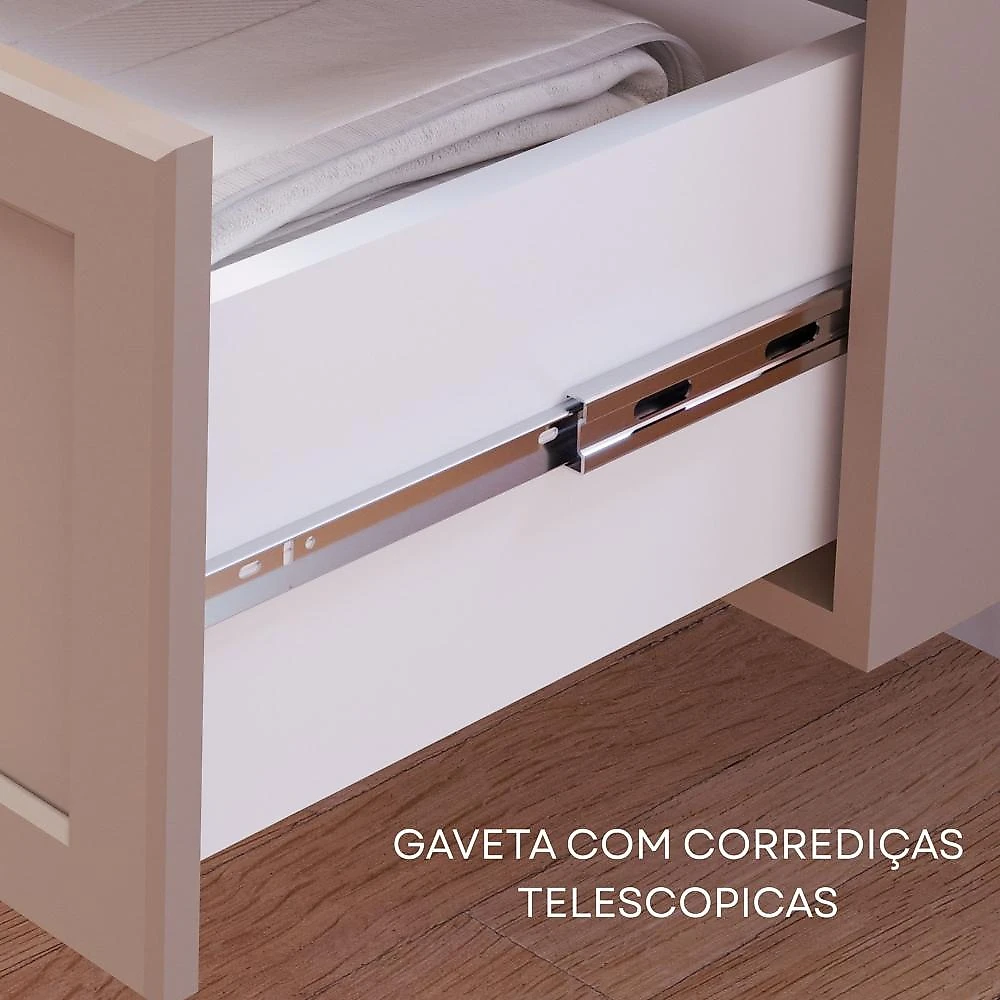 Gabinete Suspenso para Banheiro com Cuba Ketlyn Espresso Móveis Cappuccino