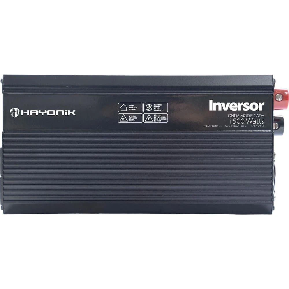 Inversor Automotivo MSW1215 Onda Modificada 1500W 12V para 220V Hayonik
