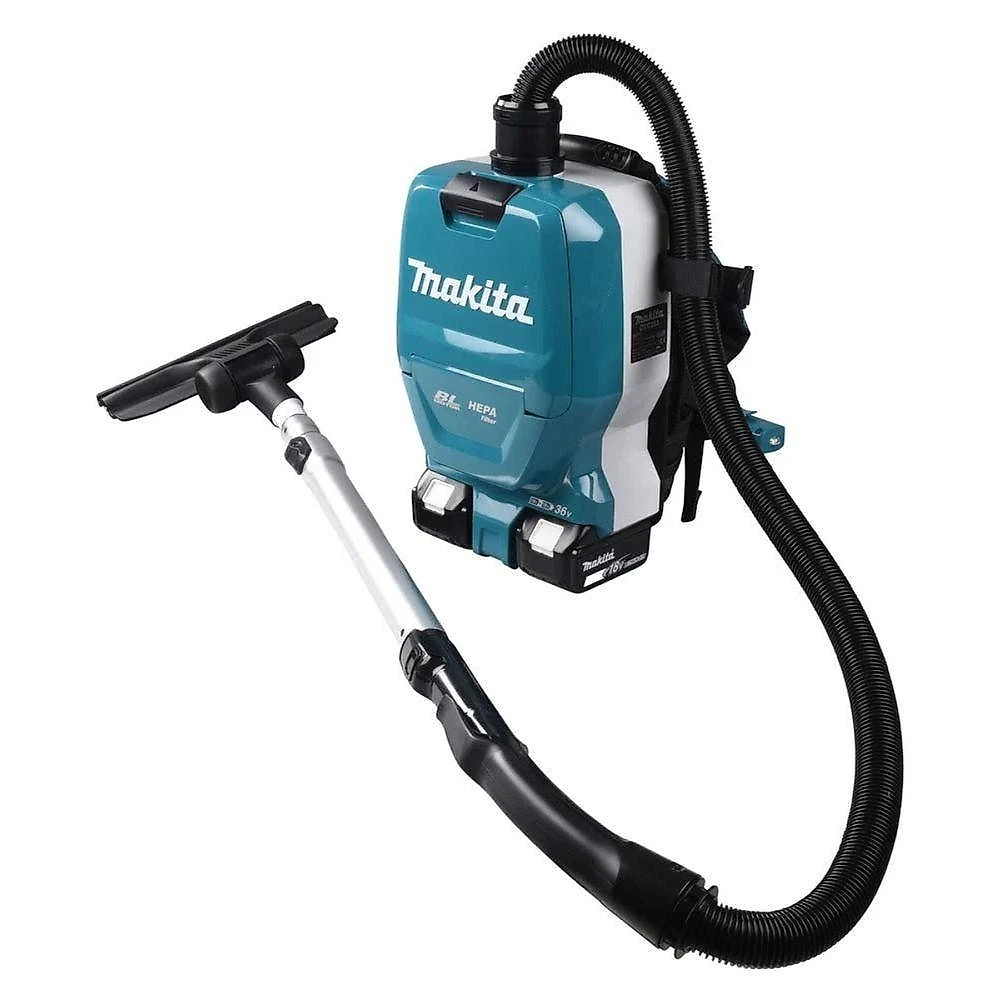 Aspirador de Pó Costal Portátil Makita DVC261Z 1,5L HEPA sem Fio 36V