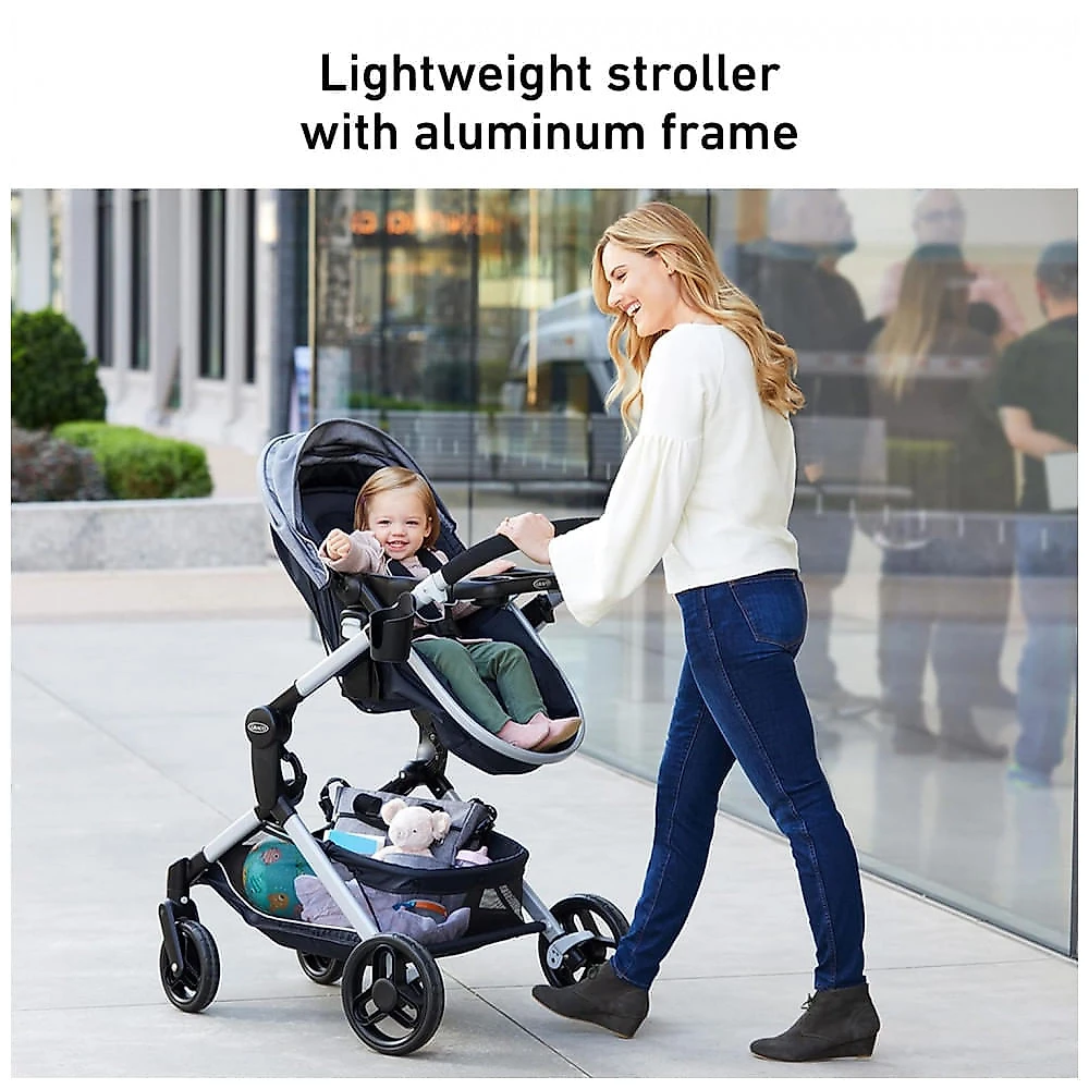Carrinho de Bebê com Cadeira para Carro Graco Modes Nest, Azul