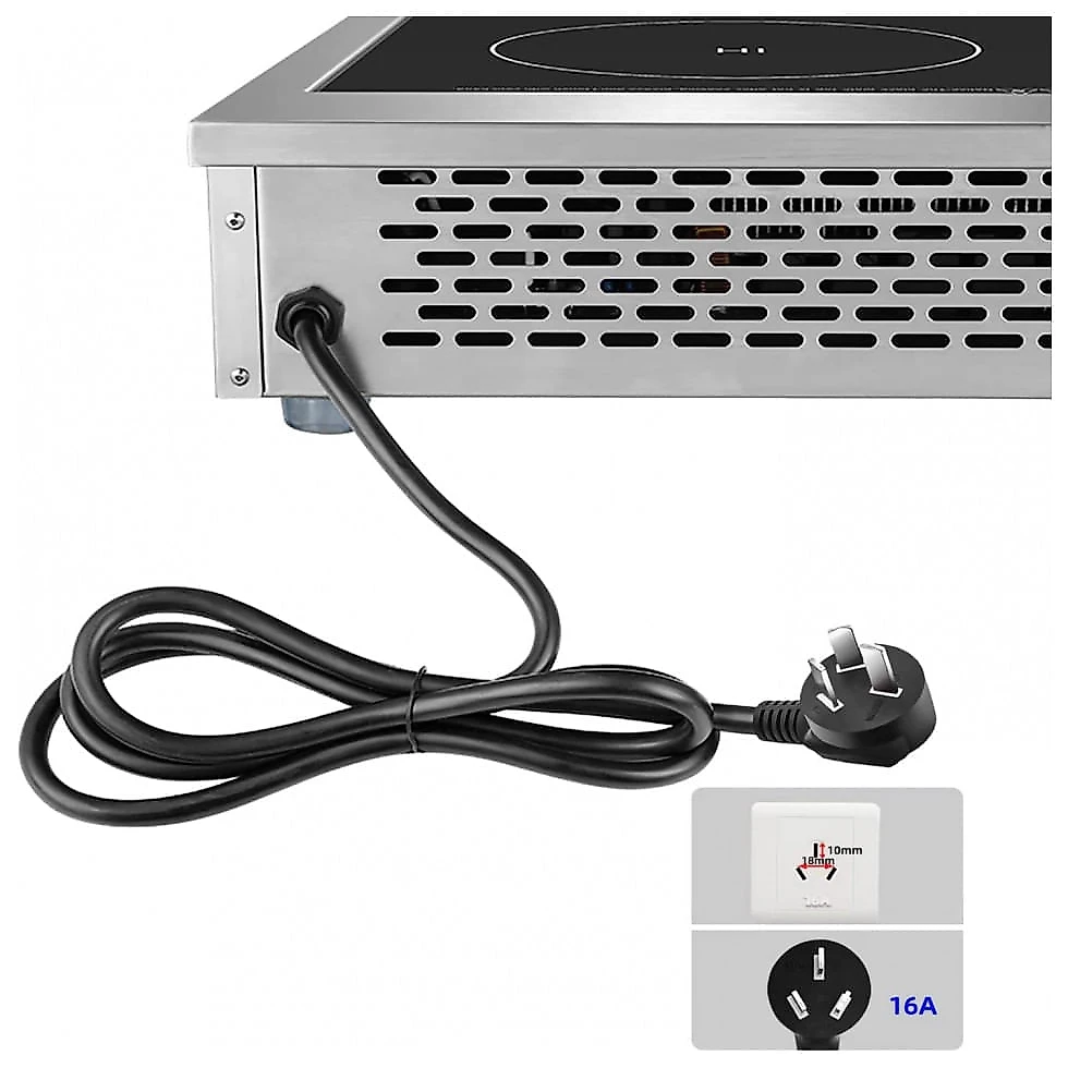 Cooktop de Indução Portátil Abangdun 1 Queimador, 220V 3500W, Prata