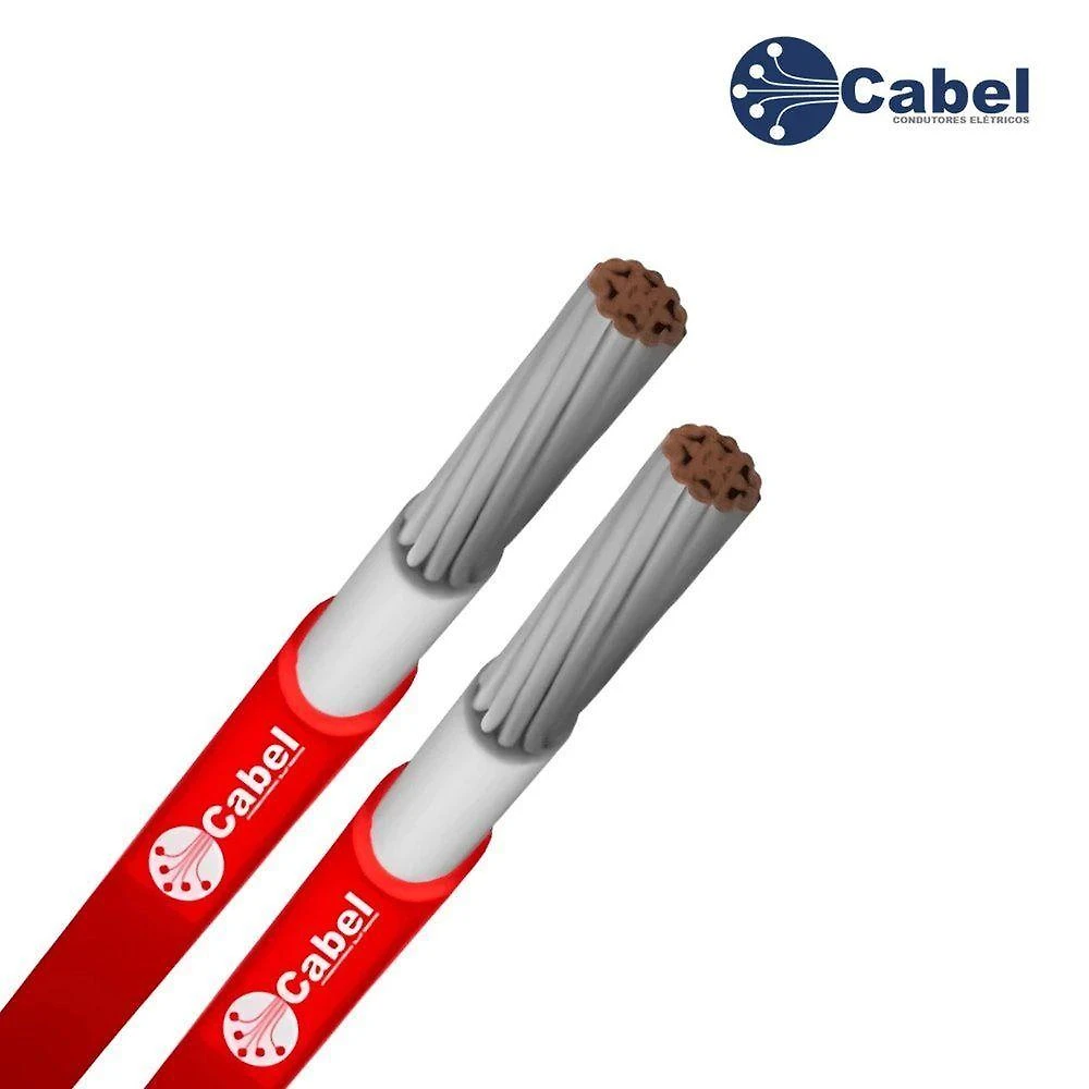 Cabo Solar 6 e 0mm² 50m para Sistema Fotovoltaico Resistente a Intempéries e Raios UV Vermelho