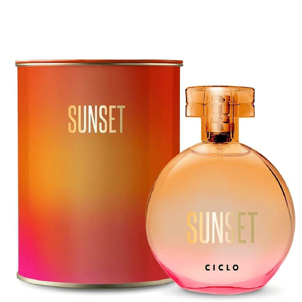 Deo Colônia Sunset Lata Feminina Cítrica 100ML Ciclo Cosméticos