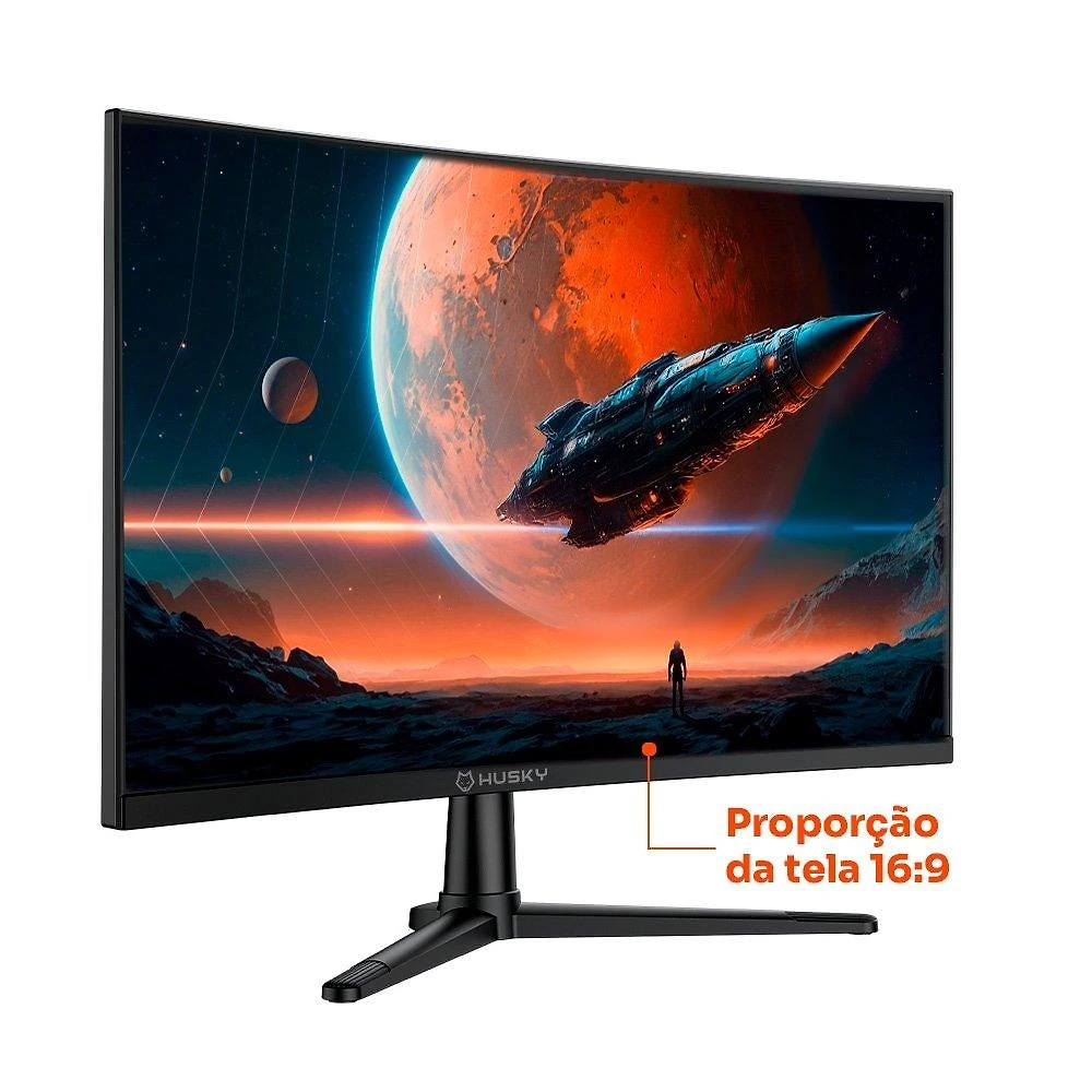 Miniatura Monitor Gamer Curvo Husky Boreal 27", FHD, 260Hz, 1ms, Adaptive Sync, VA, DisplayPort e HDMI, HDR - HMG00627PT