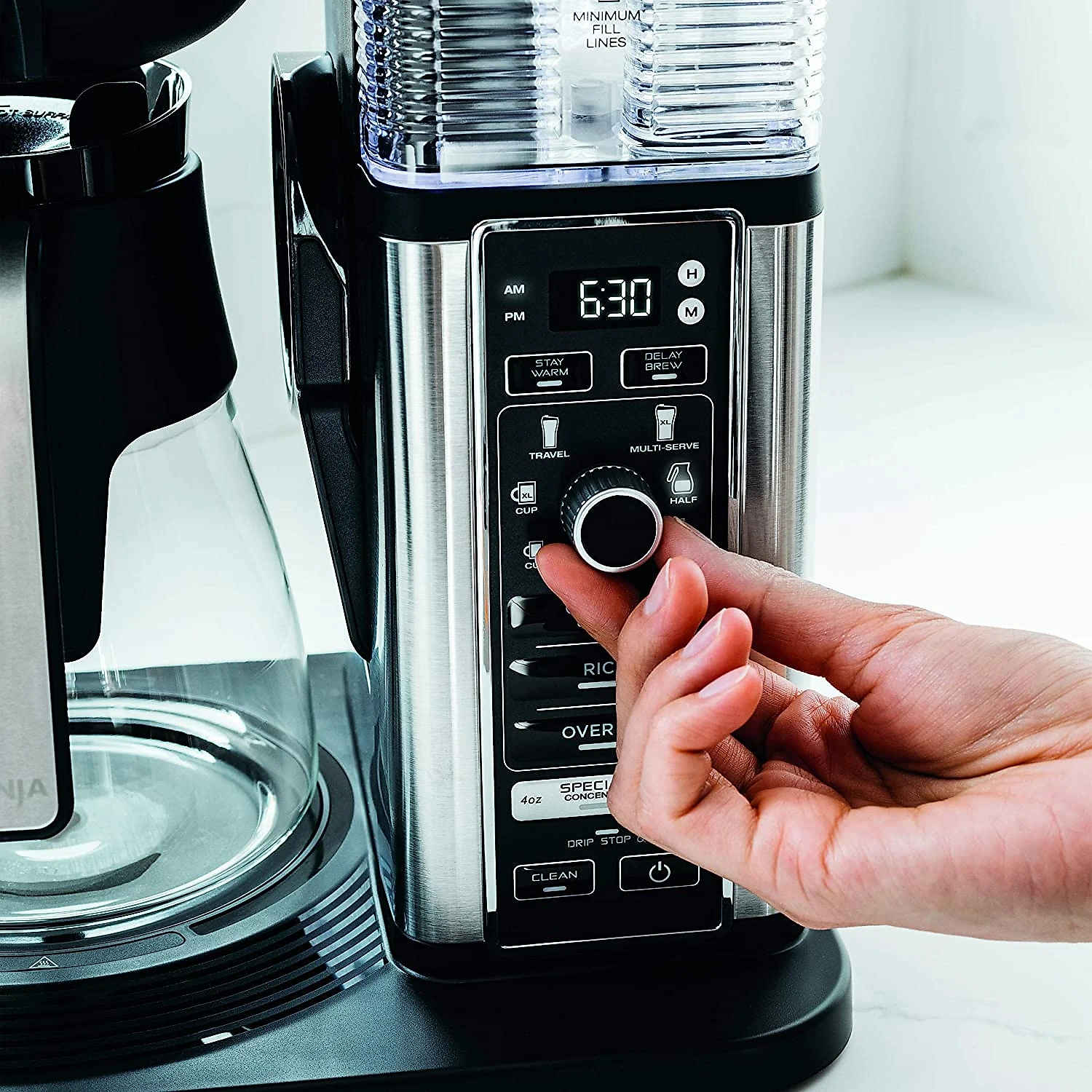 Ninja Specialty Coffee Maker with 50 Oz Glass Carafe Black and Stainless Steel Finish