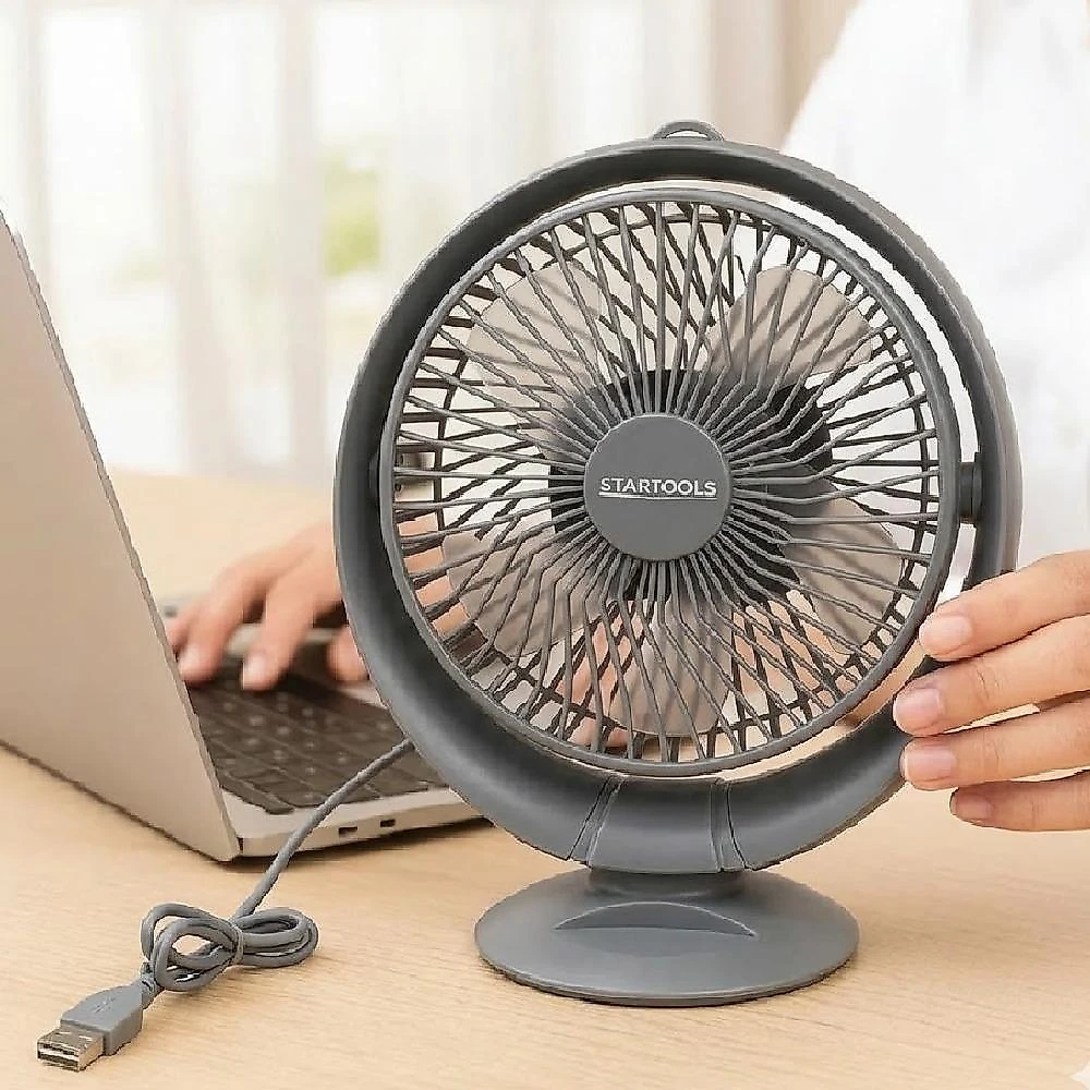 Ventilador de Mesa Yeet 7,5W 2 Velocidades Cinza Usb Notebook Bivolt