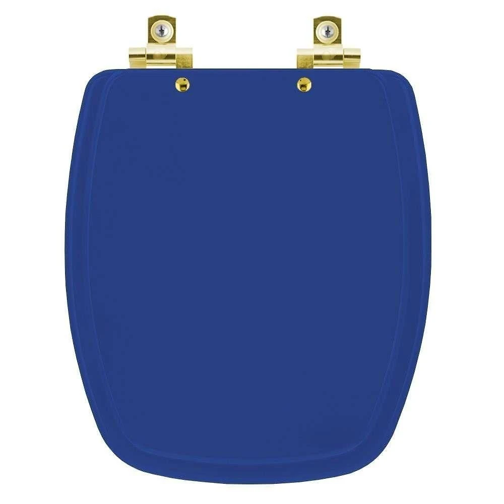 Assento Sanitário Stylus Alongado Plástico Fechamento Suave Azul Pontto Lavabo