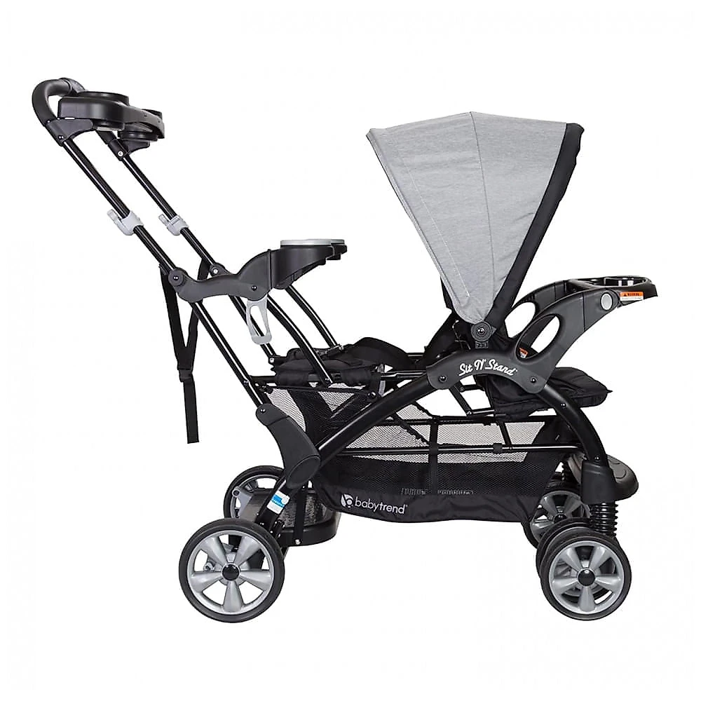 Carrinho Baby Trend Sit N Stand Ultra Duplo Cinza-Neblina 2 Crianças Até 22,7 kg