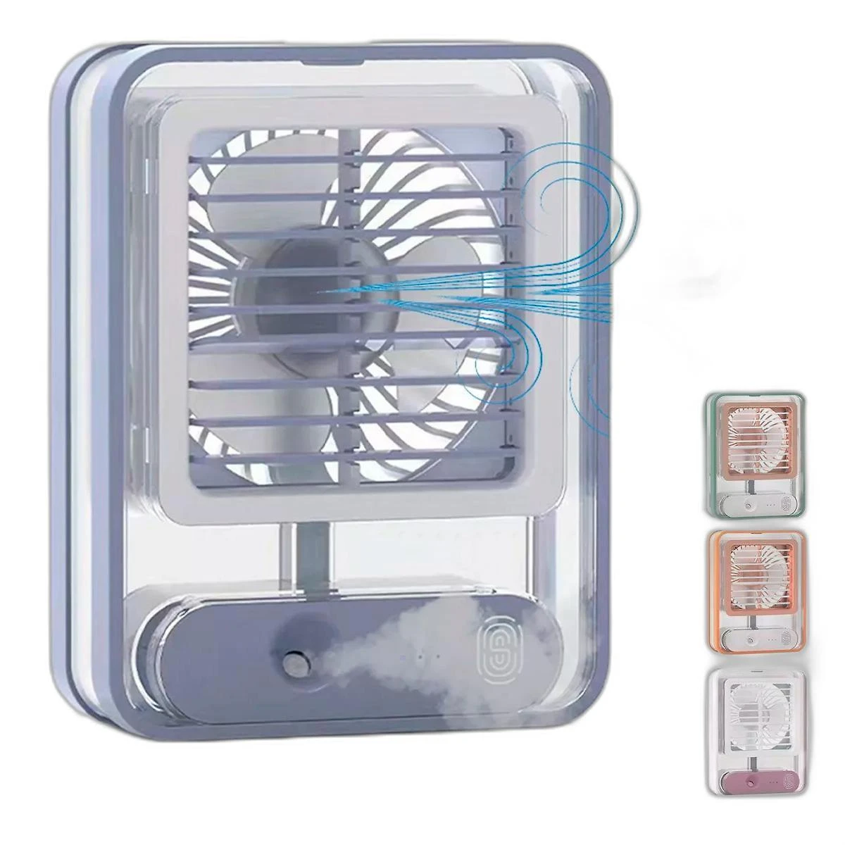 Miniatura Mini Ventilador Névoa Água USB Portátil 3 Velocidades