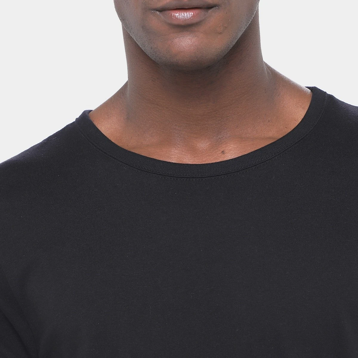 Kit Camiseta Hering C/ 3 Peças Masculina Azul Turquesa+Preto - G