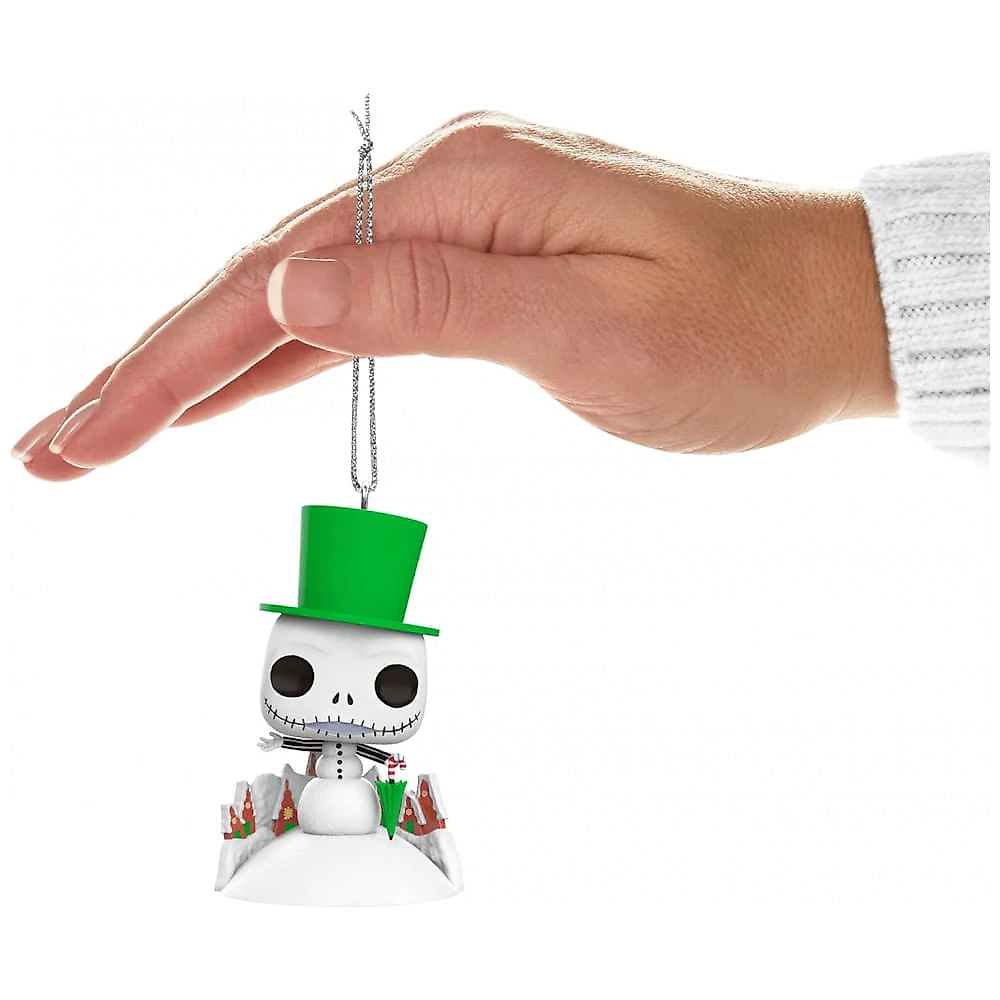 Enfeite de Natal Hallmark Keepsake Disney Tim Burton Jack Skellington Boneco de Neve Funko POP!, Plástico, 5x7,5x3,5cm