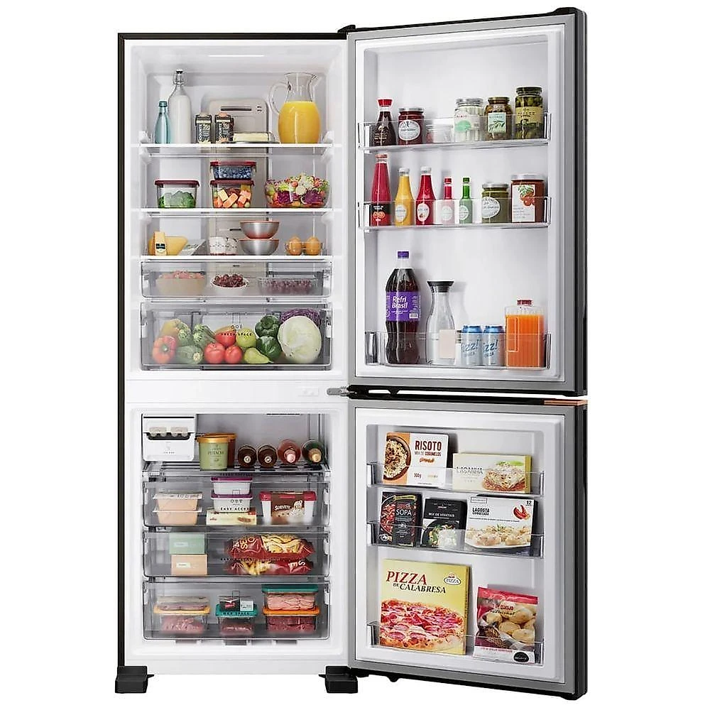 Geladeira Brastemp BRE66AE Frost Free Inverse 500 Litros Duplex Preta Inox Bivolt