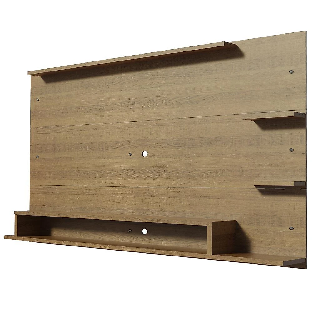 Painel para tv até 60 polegadas madesa alfa com prateleiras e nichos - rustic