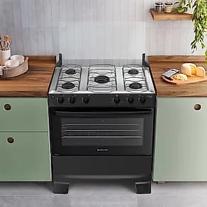 Fogão 5 Bocas Atlas Mônaco Plus com Mesa Inox Acendimento Automático Preto Bivolt