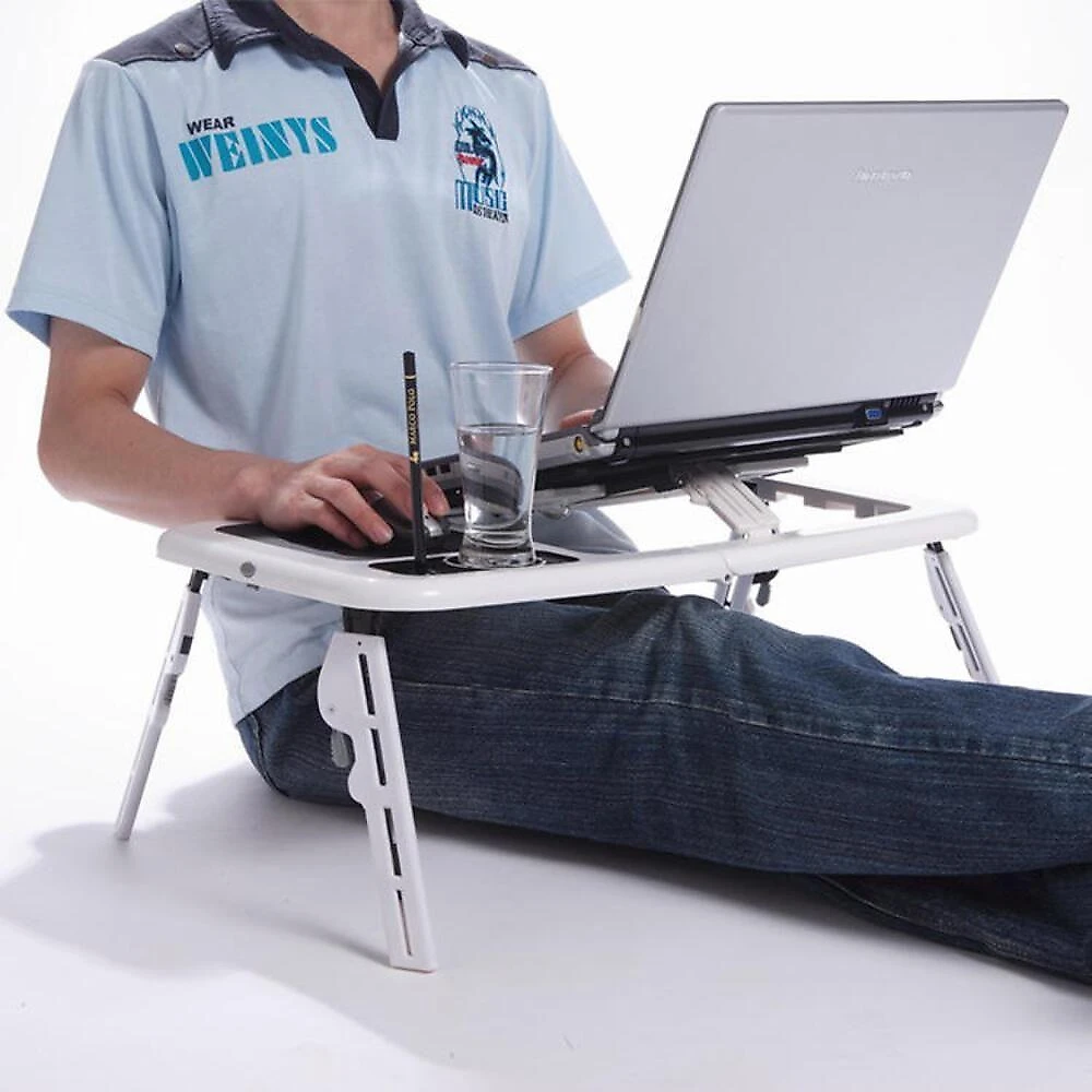 Mesa para Notebook E-Table Cooler com 2 Coolers e Sensor Touch de Mouse Altura Ajustável