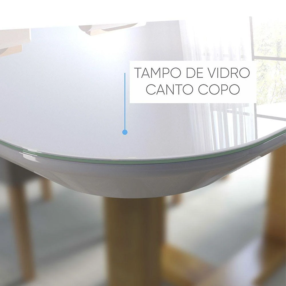 Conjunto Mesa Com 4 Cadeitas Madeira Maciça Havana Móveis Mix Mel-prata