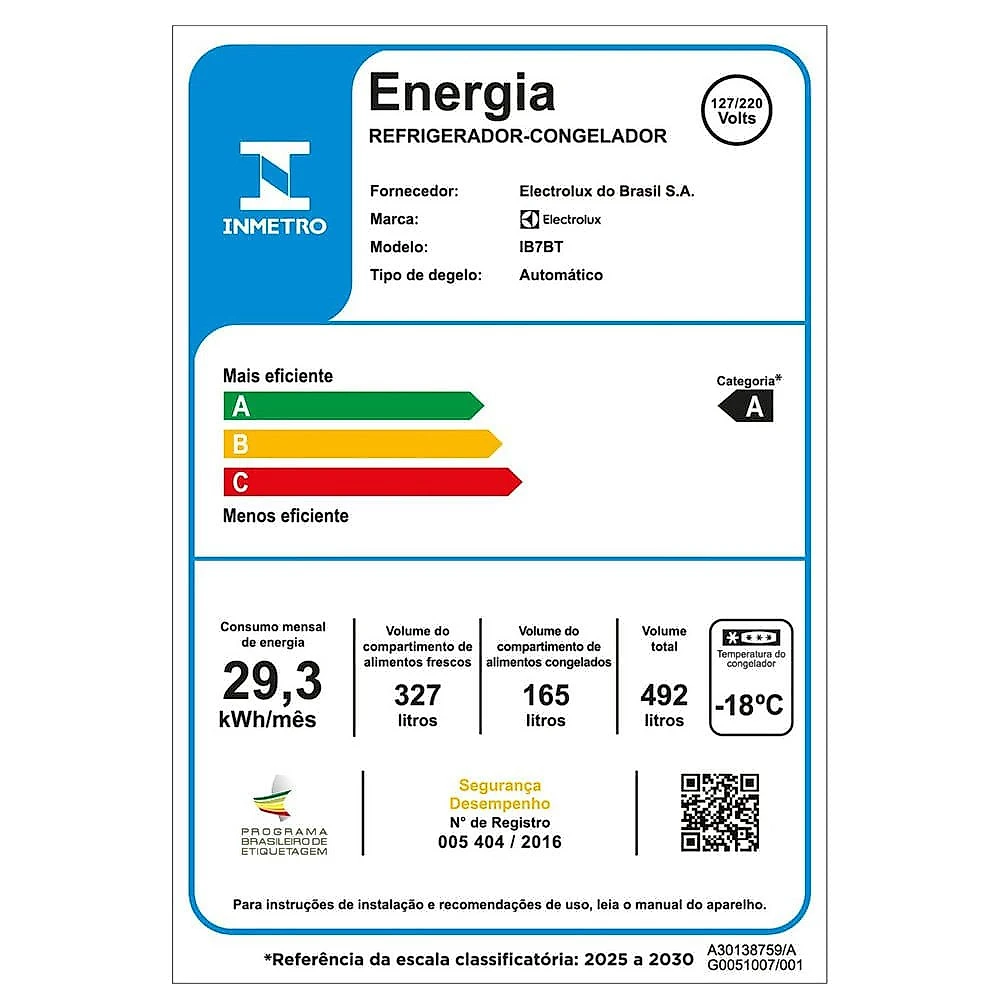 Refrigerador Electrolux de 02 Portas Frost Free com 492 Litros AutoSense Efficient Inverse Preto - IB7ST Bivolt