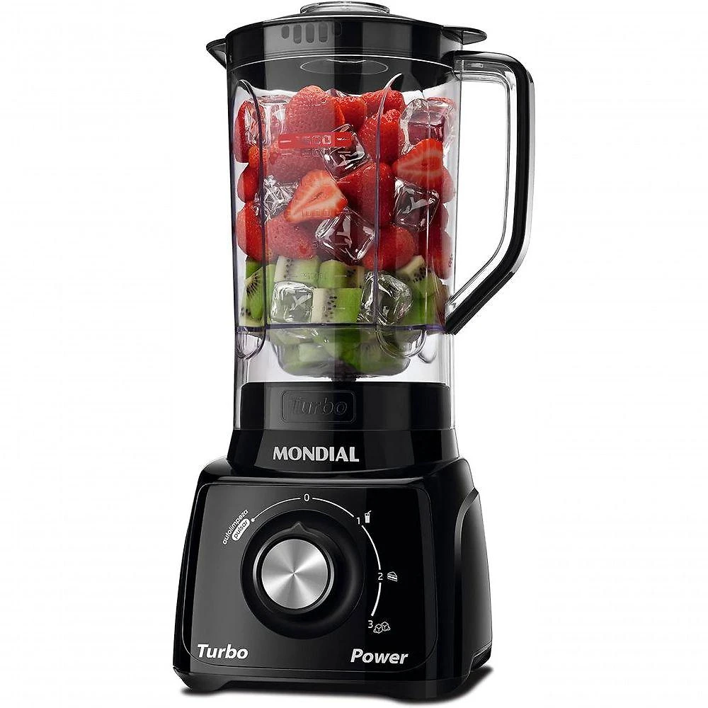 Liquidificador Mondial Turbo Power L-99 FB 550W 2,2L 3 Velocidades Preto 110V