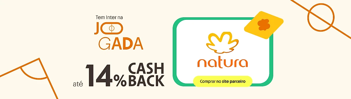 NATURA COM ATÉ 14% DE CASHBACK