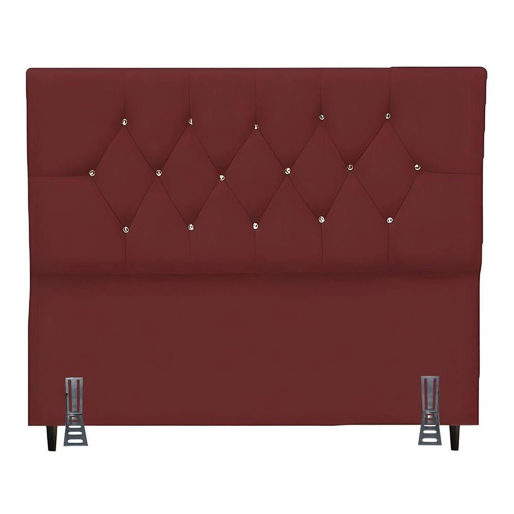 Cabeceira Para Cama Casal Queen 160 Cm Brenda E Frame Suede bordo