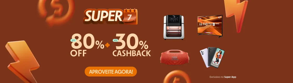 Super 7 com até 30% de cashback