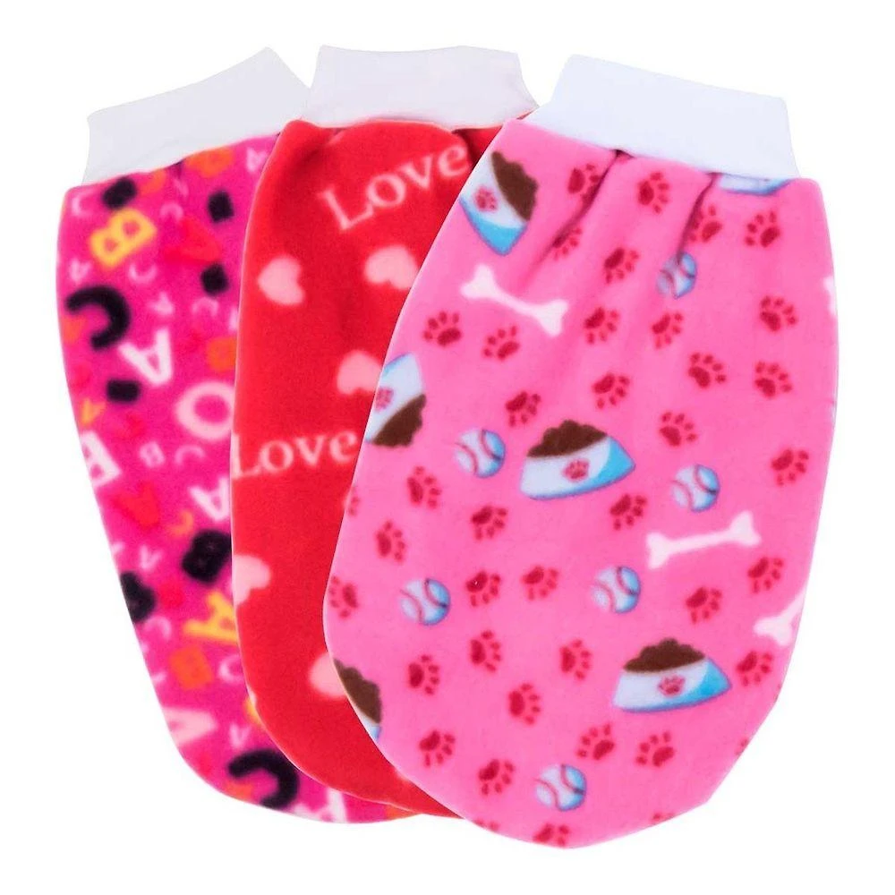 Kit Roupa para Pet OEM Soft Inverno Fêmea Pequeno a Grande Porte No07 3 Unidades