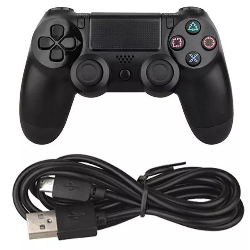 Miniatura Controle PS4 Slim Dualshock Jet Black Fio Resistente Full