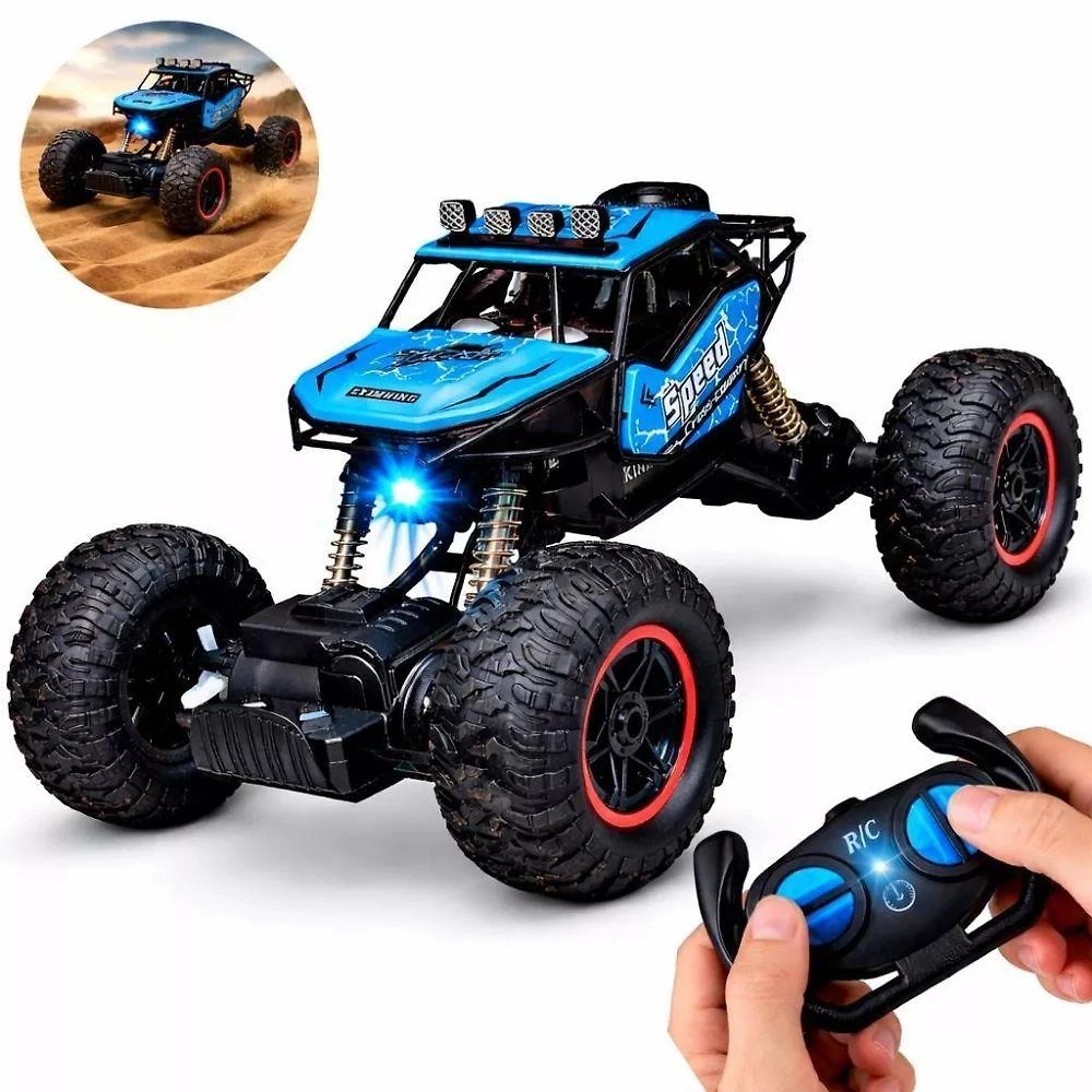 Carrinho de Controle Remoto Monster Crawler 2024 Velocidade 20 km-h Alcance 10 m