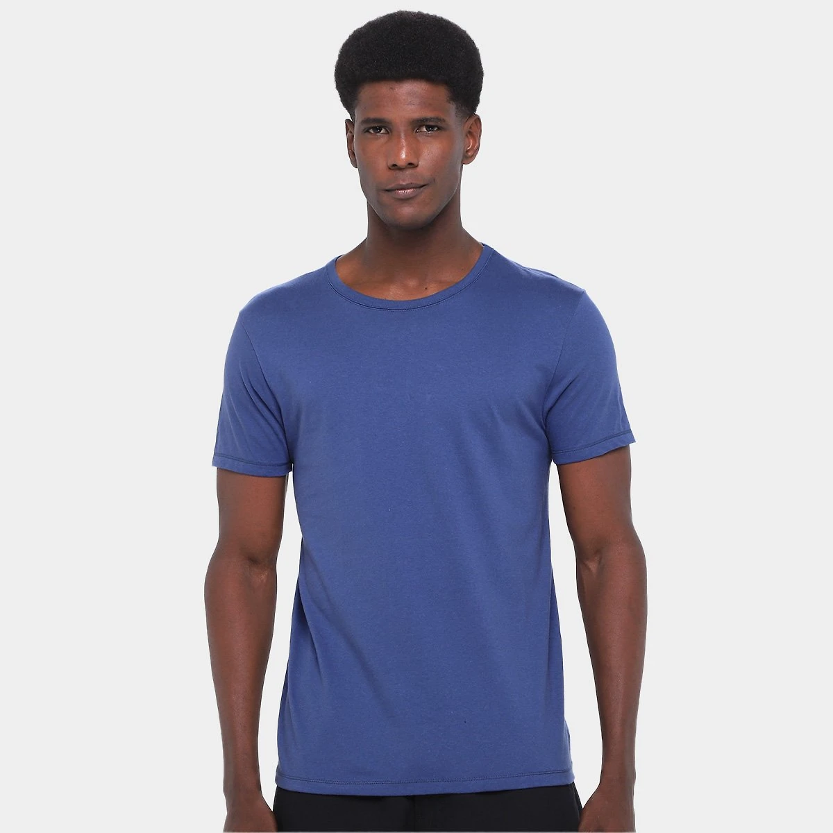 Miniatura Kit Camiseta Hering C/ 3 Peças Masculina Azul Turquesa+Preto - G