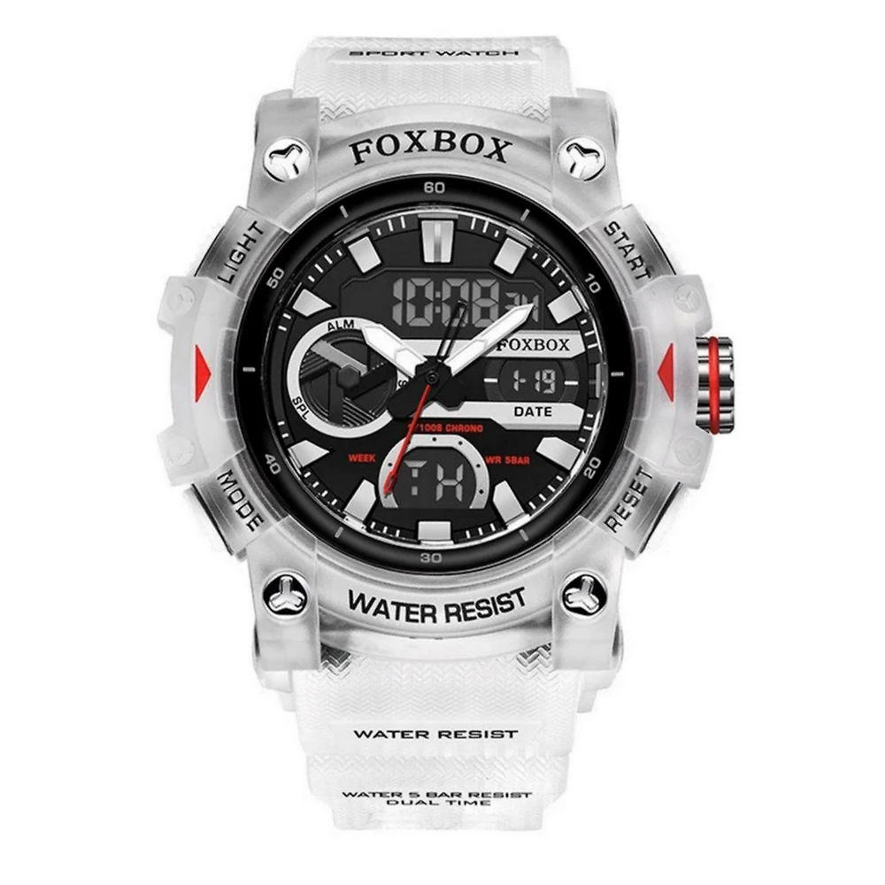 Relógio Esportivo Digital Pulseira De Silicone A Prova D´agua Branco