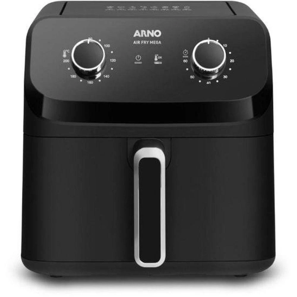 Fritadeira sem Óleo Air Fryer Mega AFM7 7,5L com Cesto XXL Preto 110V