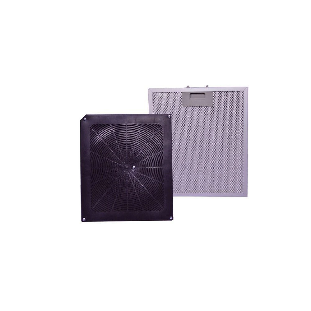 Kit De Filtros Alumínio + Carvão Para Coifa Nardelli Preto Com Prata