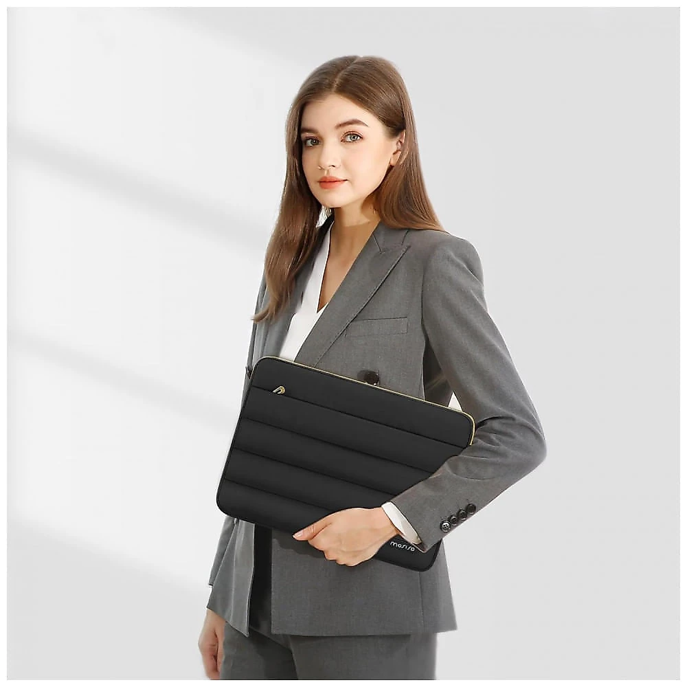 Capa Tipo Sleeve Preta para Laptop 13–13,3″ (MacBook Air/Pro, HP, Dell, Lenovo, Asus, Acer) – MOSISO