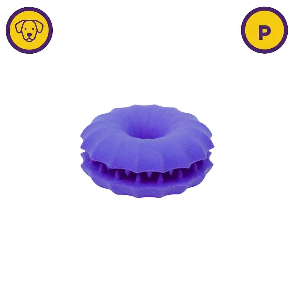 Brinquedo fun toys donuts roxo para cães tam p - amicus
